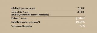 tarifs