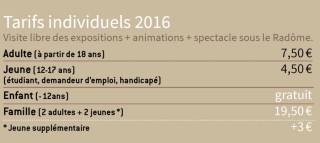 Tarifs 2016 Cité des télécoms