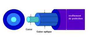 Composition d’un câble à fibre optique multimode